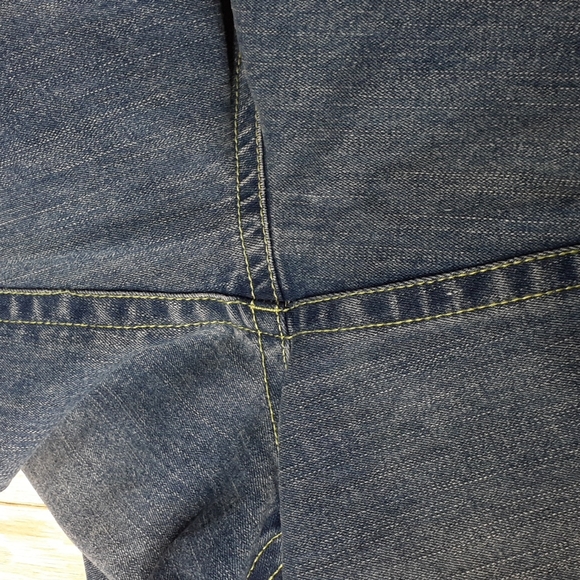 Urban Groove Rhinestones Straight Leg Light Wash Blue Jeans Size SA Waist 28 - Picture 12 of 16